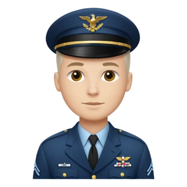 make a dashing US soldier with white, natural and slightly older skin sticker