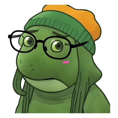 Confused girl sticker