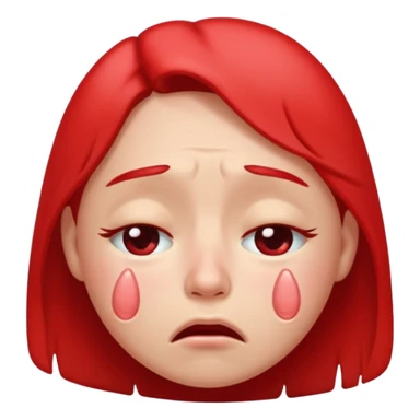 A very very very very loudly crying rolling on the floor face sticker