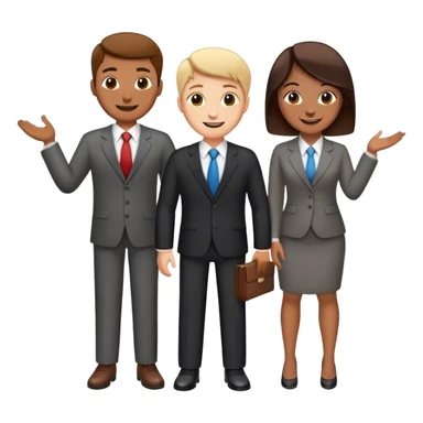 5 adults coworkers sticker