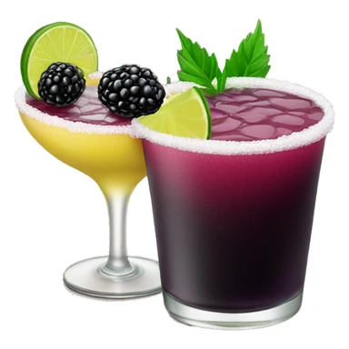 Blackberry margarita in a short glass sticker
