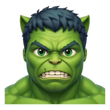 Hulk with cat face sticker