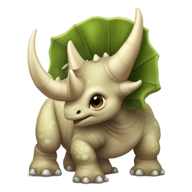 Triceratops baby sticker