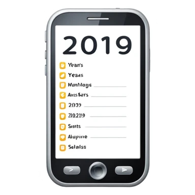 icon for a decade songlist for the years 2010-2019 with 2010 written in it. Icon should be of something iconic for that time period sticker