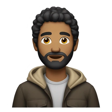 Homeless man with black hair and tan skin sticker