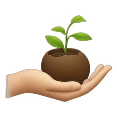 seed in hand sticker