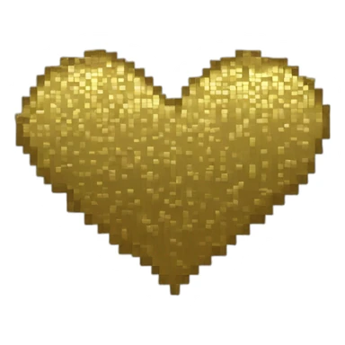 8-bit Golden Heart sticker
