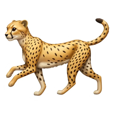 Cheetah running sticker