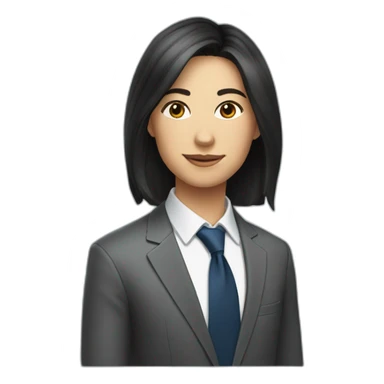 A young dark-haired real estate agent with medium length hair sticker