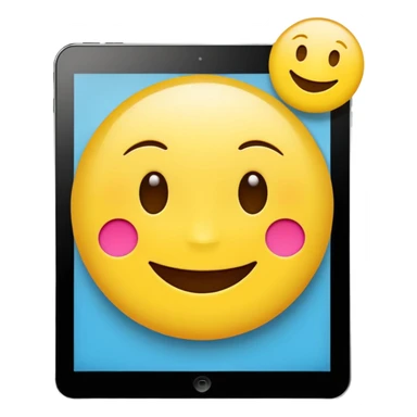 emoji drawing on tablet sticker