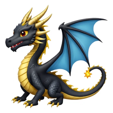 Fourth wing black morningstar dragon  sticker