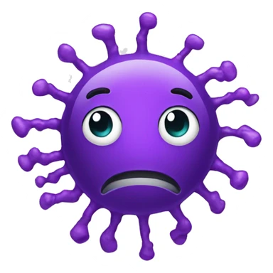 coronavirus violet funny sticker