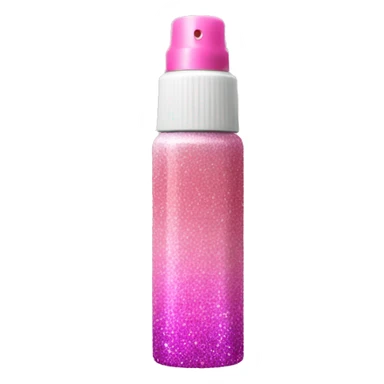 Pink ombre throat spray with glitter  sticker