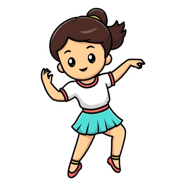 Disco Dancing brunette sticker