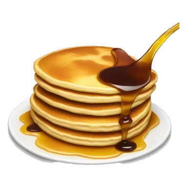Pancakes with a honey drip on it sticker