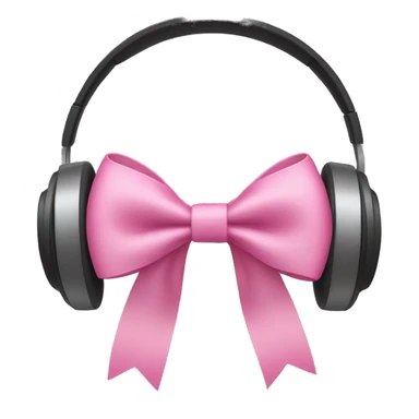 headphones with pink bows on them sticker