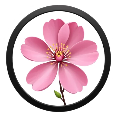 pink girly framed photo of a blossom sticker