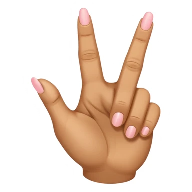 Hand with middle finger and pointer finger and pinky finger up with thumb and ring finger down sticker