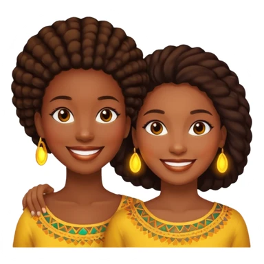 Ma meilleur amie et moi (femme) africaine  sticker
