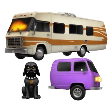 Scooby Doo and Tonka too Darth Vader’s 1972 Tonka Winnebago rv rusted holographic flames  sticker