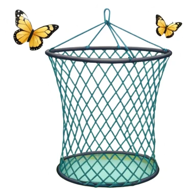 a net for catching butterflies sticker