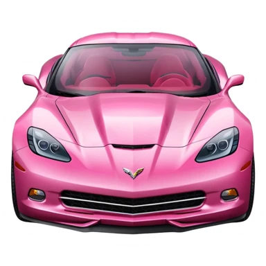 Pink corvette sticker