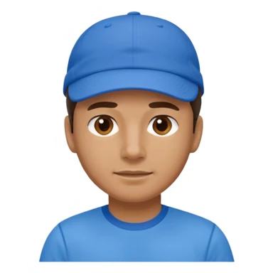 blue tennis hat and blue tshirt man sticker