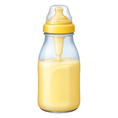 baby Milk bottle yellow sticker
