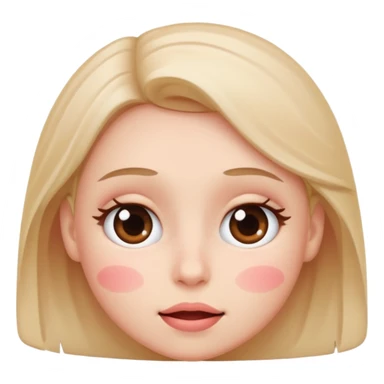 Blushing face thats rolling its eyes sticker