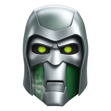 Doctor-doom head with silver mask  sticker