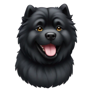 Black chow chow happy sticker