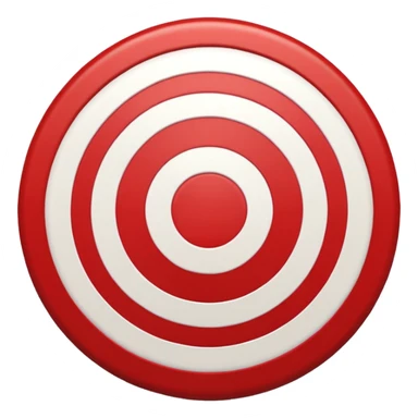 classic bullseye emoji, red and white concentric circles sticker