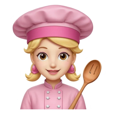 Pink chef hat princess peach sticker