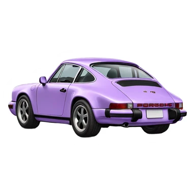 Lilac Porsche 911 sticker