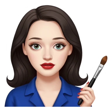 Kat Dennings doing make up sticker