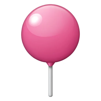 a spherical monochromatic pink lollipop sticker
