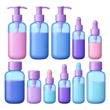 aesthetic skincare products asmr pink blue purple sticker