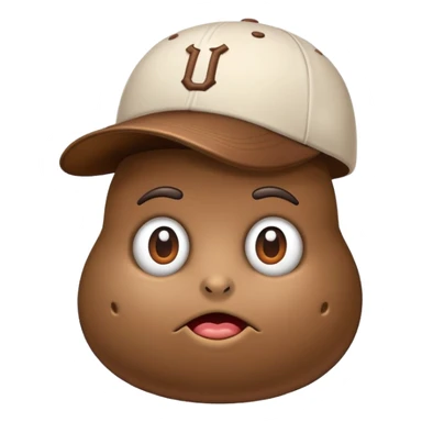 Turd wearing a ballcap sticker