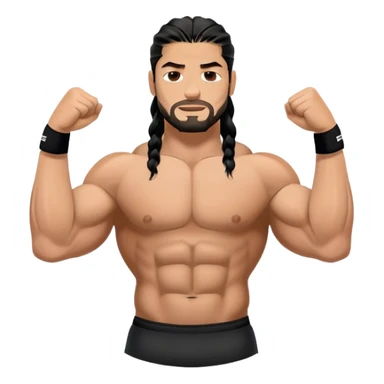 Roman Reigns WWE wrestler flexing muscles sticker