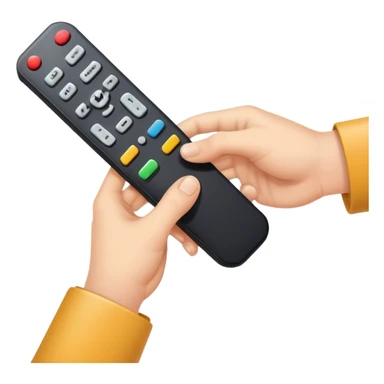 hand holding a remote control sticker