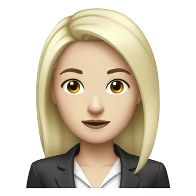 Boss girl, pale skin, black hair  sticker