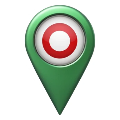 location pin Italy milan green sticker