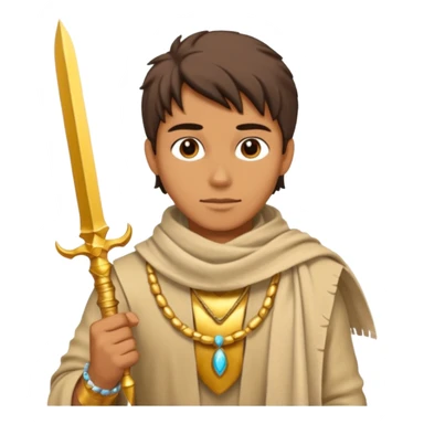 Desert Prince – sand scarf + gold dagger,Golden Princes. sticker