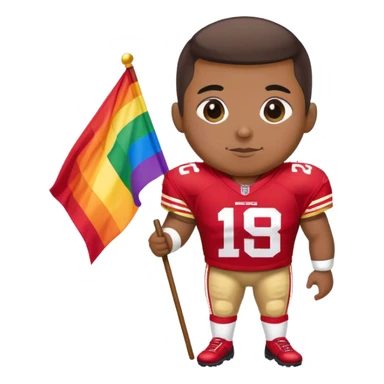 Gay pride 49ers fan sticker