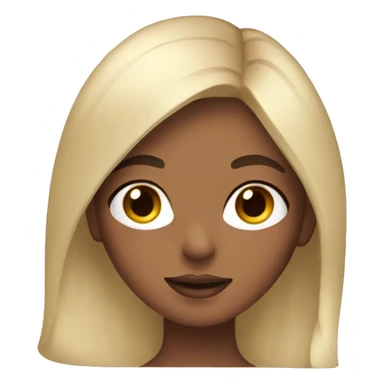 Girl with brunette hair and blonde highlights doing skin care  sticker