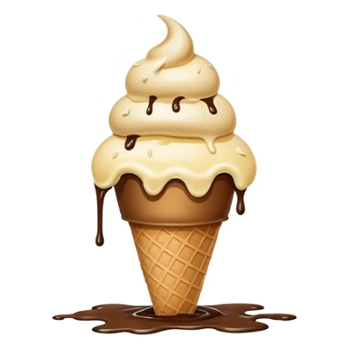 Ice cream cone dropped in dog shit sticker