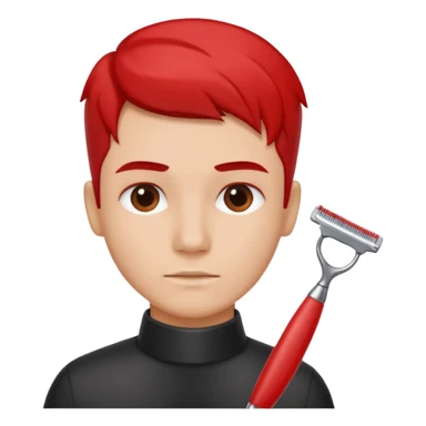 hairdresser razor red sticker