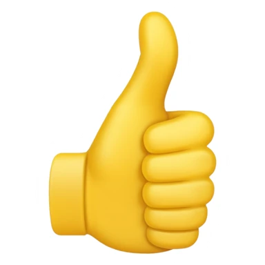 thumbs up emoji with two thumbs facinf outwards sticker