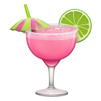 pink margarita in glass sticker