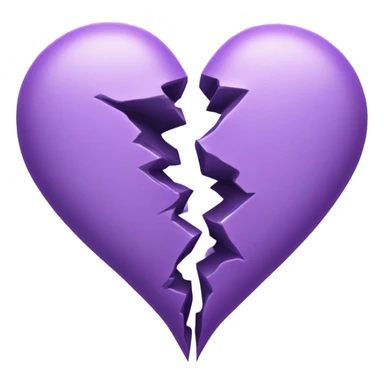 light purple broken heart sticker